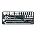 НАСАДКИ С ТРЕЩОТКОЙ 1/2 TOPTUL ВСТАВКА ДЛЯ ТЕЛЕЖКИ GCAT2402