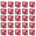 ZESTAW 25 KOSTEK K10 RPG KOŚĆ CZERWONA 0-9