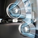ВЕНТИЛЯТОР АВТО ДВА ГОЛОВКИ 360° 3 СКОРОСТИ УНИВЕРСАЛЬНЫЙ ТИХИЙ Z СВЕТОДИОДНЫЕ  (18717425310) фото min 12