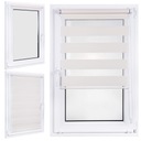 Roleta Rolety Dzień Noc wewnętrzna z prowadnicami na wymiar 58x215 cm