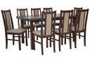 8 стульев и РАСШИРЯЕМЫЙ стол, 200 см, ШПОН ТОП