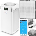 БЕСШУМНЫЙ ОЧИСТИТЕЛЬ ВОЗДУХА WELLTEC APH1000D 200 м² 2xHEPA H13 WiFi УФ ЛАМПЫ