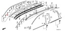 CLIP B, GLASS FRONT HONDA CR-V 2012- OE 73155-T0A-003  photo 10