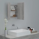 vidaXL Kúpeľňová skrinka so zrkadlom a LED, sivý dub sonoma 40x12x45 cm Výška nábytku 1 cm