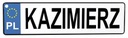 Tablica Rejestracyjna Imienna metal KAZIMIERZ