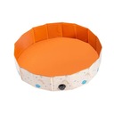 Skladací bazén pre psov Odolný bazén pre psov z PVC, detská vanička 80 cm x 20 cm oranžová Kód výrobcu Blesiya-64056307