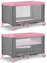 LIA Plus Sesttino Cestovná postieľka dvojposchodová - Pink Šírka produktu 65 cm