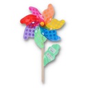 414768 ВЕТРЯНАЯ МЕЛЬНИЦА НА ПАЛОЧКЕ С ЦВЕТОМ 45СМ