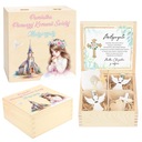 Pamiątka Pierwszej Komunii Świętej Prezent na Komunię Pudełko ŻYCZENIA