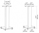 NORSTONE ŠTÝL 2 ČIERNE SATÉNOVÉ STANDY / ZÁKLADNE / HROTY + SKRYTÉ KÁBLE Model Stylum 2