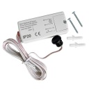 ДАТЧИК ДВИЖЕНИЯ С ВНЕШНИМ СВЕТОДИОДНЫМ ЗОНДОМ, БЕССЕНСОРНЫЙ, 230В, БЕЛЫЙ ВЫКЛЮЧАТЕЛЬ, 6СМ