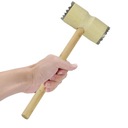 ДЕРЕВЯННЫЙ ДВУХСТОРОННИЙ ПЕСТЛЕТ ДЛЯ МЯСА ДЛЯ КОТЛЕТ, ФИЗИЧЕСКИЙ ПЕСТИЛЬНИК