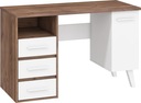 meble NORSID 01 biurko 1D3S dąb craft tobaco/biały