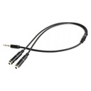адаптер Mini Jack(M) 4PIN - 2x Mini Jack(F) 20 см