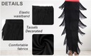 Dámske strapce tanečné nohavice, so strapcami,4XL Dominujúci materiál polyester