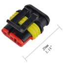 CONNECTOR JACKPLUG CONNECTION HERMETIC SUPERSEAL FOR CAR AUTO 3 PIN 1.5 