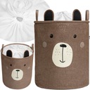 ЗАКРЫТЫЙ КОНТЕЙНЕР БОЛЬШАЯ КОРЗИНА ДЛЯ КОМНАТЫ ОРГАНИЗАТОР ДЛЯ ИГРУШЕК SIPO BROWN BEAR