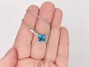prívesok a retiazka, zlato 14K 585 briliant diamant topaz 3,59 g certifikát Dominujúca farba odtiene modrej