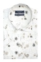 Bielo-béžová košeľa Krátky Rukáv 44/182-188 Rukáv krátky rukáv