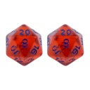 НАБОР ИЗ 2 КУБИКОВ ДЛЯ РПГ D20 ТЕХНОЛОГИЧЕСКИЕ ДВАДЦАТЬСТОРОННИЕ КУБИКИ ДЛЯ ПОВЯЗАНЦЕВ