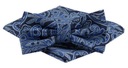 Мужской галстук-бабочка с нагрудным платком Alties — темно-синий, восточный узор