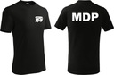 Koszulki MDP koszulka mdp czarne koszulki mdp z nadrukiem strażackie XL Kod producenta 129 XL czarne z czerwonym MDP Jednostka Rękaw