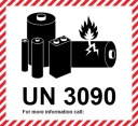 ЭТИКЕТКИ ADR UN3090 БАТАРЕИ 12х11см РУЛОН 250шт.