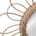 Зеркало из ротанга в деревенском стиле FLOWER BOHO декоративное