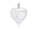 Strieborný náhrdelník s puzdrom na fotografie srdce + gravír pr.925 d.50 cm Dominujúca farba strieborná