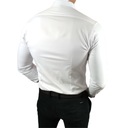 Элегантная рубашка с приталенным воротником стойкой, белая ESP013 - L