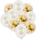 IHS золотые шары с конфетти украшения украшения для первого причастия 10 шт.