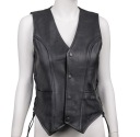 ЖЕНСКИЙ КОЖАНЫЙ ЖИЛЕТ WOLF размер S