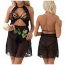 Кружевная ночная рубашка Сексуальные стринги L/XL