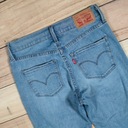 LEVI'S 311 Shaping Skinny Nohavice Jeans Dámske veľ. 25 Stredová část (výška v páse) stredná