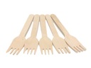 Вилка деревянная одноразовая, эковилки, 100 шт.