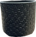 Горшок для цветов 12,5 х 14 см, керамика, черная крышка