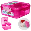 LUNCH BOX SISTEMA BENTO BOX КОНТЕЙНЕР 1250мл С ОТДЕЛЕНИЯМИ ДЛЯ СОУСА