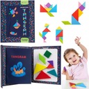 ДЕРЕВЯННЫЕ МАГНИТНЫЕ БЛОКИ ТАНГРАМ МАГНИТНЫЕ ФОРМЫ ПАЗЛ МОНТЕССОРИ