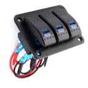 MARINE CAR RV 3 GANG TOGGLE ПАНЕЛЬ ПЕРЕКЛЮЧАТЕЛІ KOLYSKOWYCH 12-24 V ZE SWIATLEM LED (СВІТЛОДІОД)  (18171049986) фото min 11