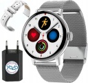 ЖЕНСКИЕ ЧАСЫ SMARTWATCH SMS ЗВОНКИ ДАВЛЕНИЕ EN + ЗАРЯДНОЕ УСТРОЙСТВО 1A