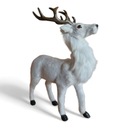 Украшение ОЛЕНЬ белый мех 30 см