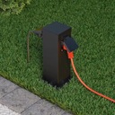 Электрический садовый столб, 1 розетка 230 В, герметичный IP44, черный