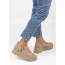 ЗАМШЕВЫЕ ТУФЛИ НА ПЛАТФОРМЕ С РЕМЕШКОМ OPTIMO 39