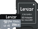 Lexar microSDXC 256 ГБ 1066x 120–160 МБ/с U3 V30 A2