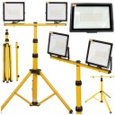 Галогенный светодиодный прожектор 2x 200Вт + строительная подставка