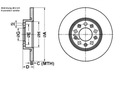 DISCO HAMULC. ALFA ROMEO 159 05- PARTE TRASERA (278X12MM) 