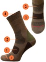 6 трекинговых носков термомахровые, коричневые камуфляжные, хлопок, 6 пар в подарок