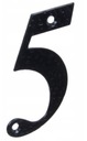 РЕТРО МЕТАЛЛИЧЕСКАЯ ЦИФРА НА ВИНТАХ 10 см '5'