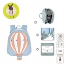 Рюкзак Lassig Blue для детского сада для детей, мини-крошечные водители, 3D-воздушный шар