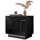 Прикроватная тумбочка LINA, высокий ГЛЯНЦ + прикроватная тумбочка LED